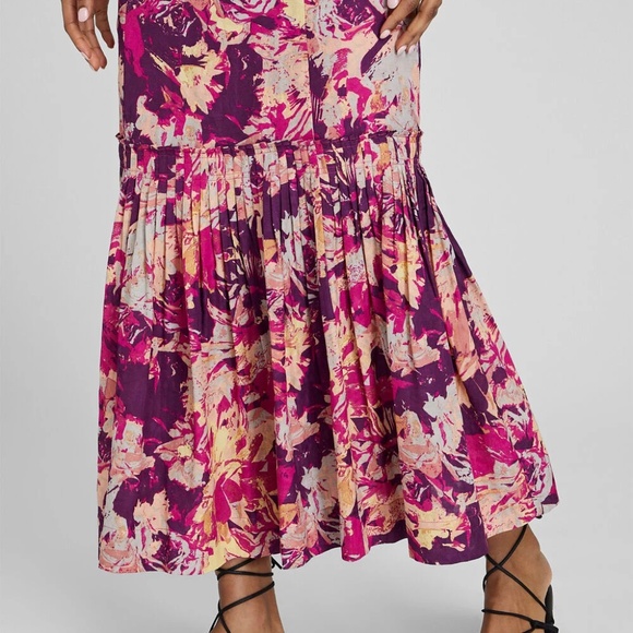 Flounce Hem Maxi Skirt and fitted top set - Picture 4 of 7